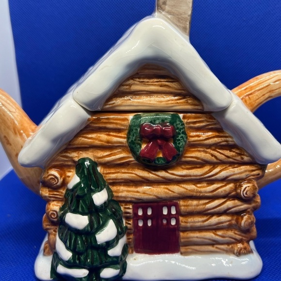 Northland Collection Log Cabin Tea Pot Christmas Cabin Tea Pot - Picture 3 of 12